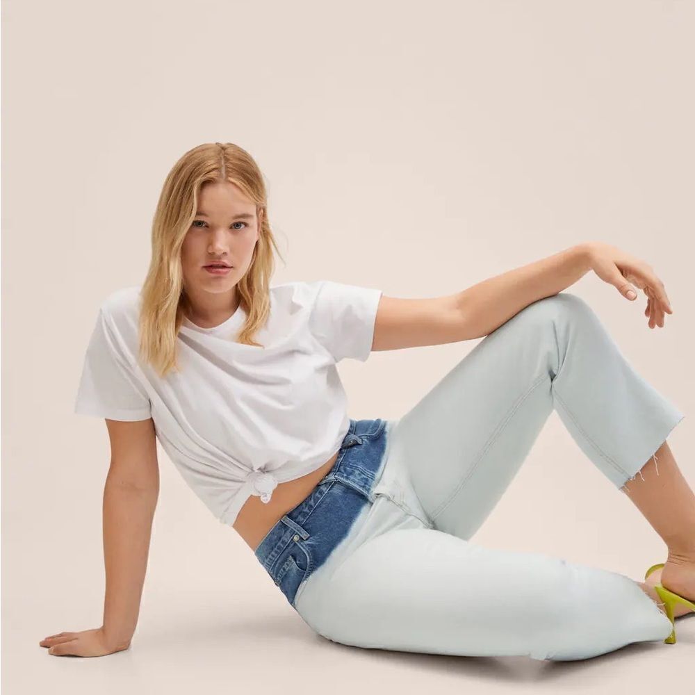 Mango Tie Dye Jeans Straight New - Picture 7 of 7